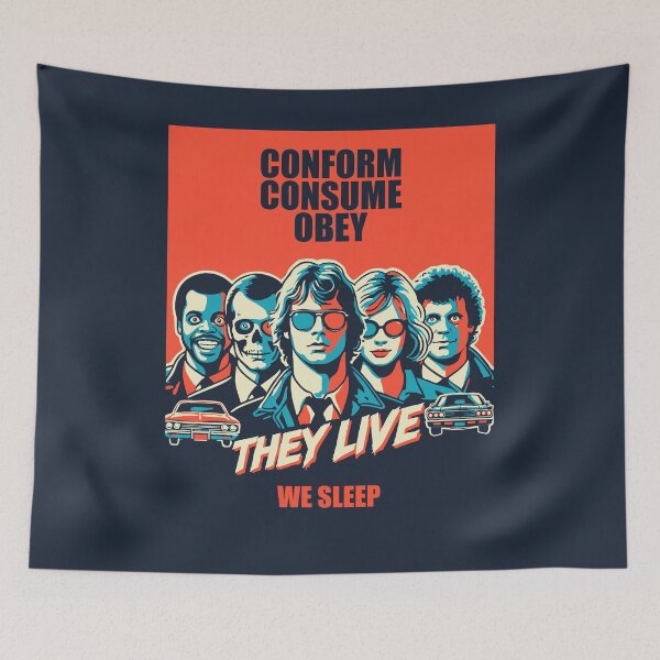 Item preview, They Live We Sleep designed and sold by ArtFactoryAI.