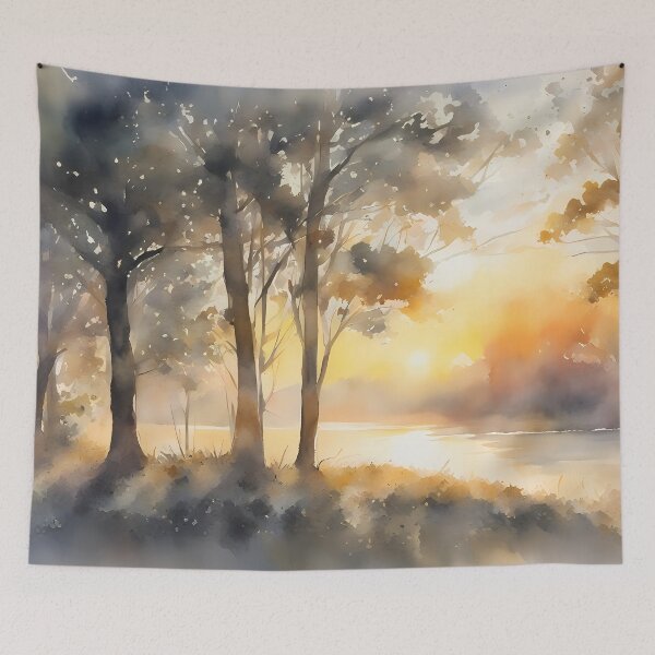 Item preview, Meditative Lake Sunrise designed and sold by CalmnessbyChoice.