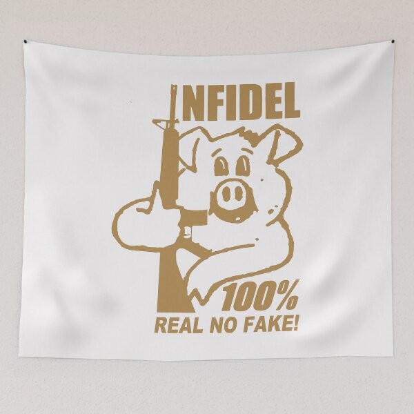 Item preview, Armed Pig; Infidel; Desert Colour; designed and sold by StickerApe.