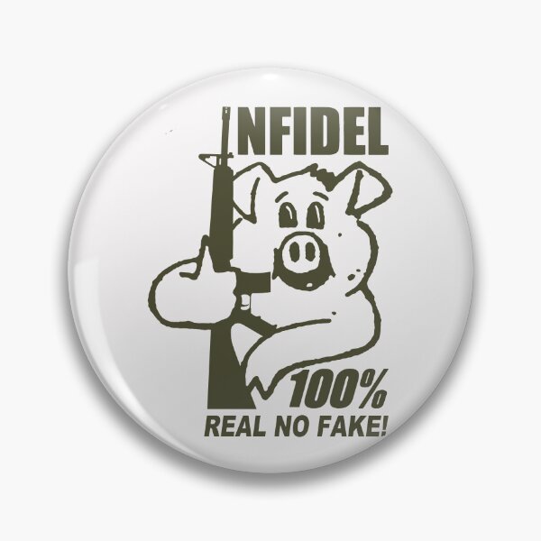 Item preview, Armed Pig; Infidel; Olive; designed and sold by StickerApe.