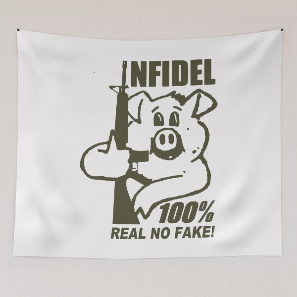 Item preview, Armed Pig; Infidel; Olive; designed and sold by StickerApe.