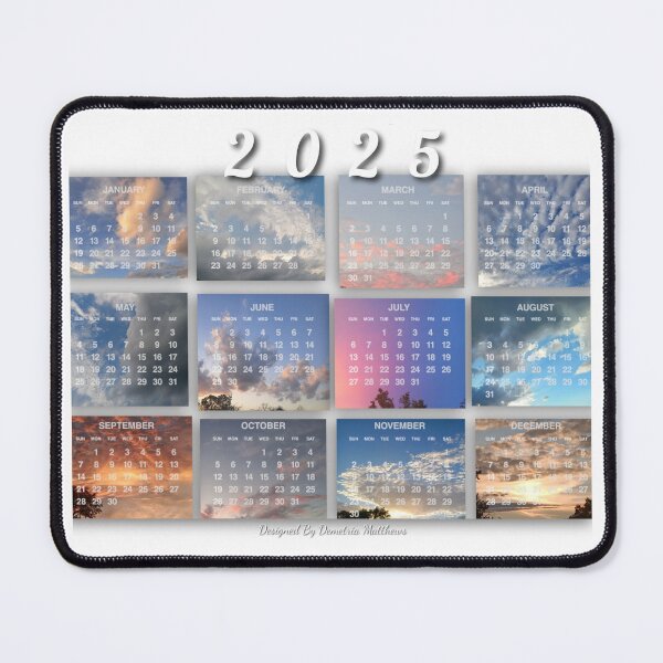 Item preview, 2025 Clouds Calendar designed and sold by Demetria Matthews.