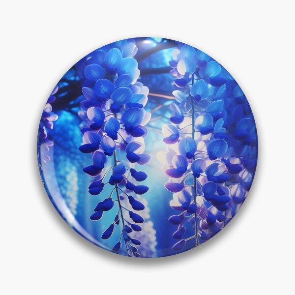 Artikelvorschau, Blaue Glyzinien Garten Abend Foto entworfen und verkauft von EmeraldeaArt.