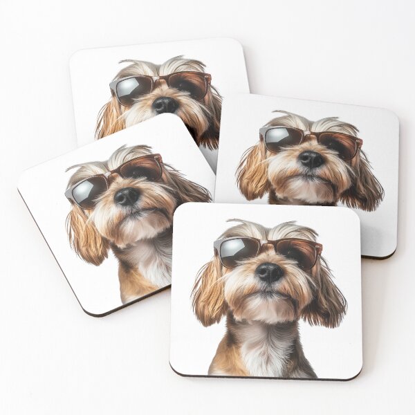 Item preview, Funny cool Petit Basset Griffon Vendéen Dog wearing sunglasses designed and sold by LazyOwlStore.