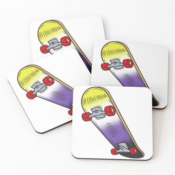 Item preview, Colorful Nonbinary Pride Skateboard – Enby Skater Art designed and sold by Travelslightly.