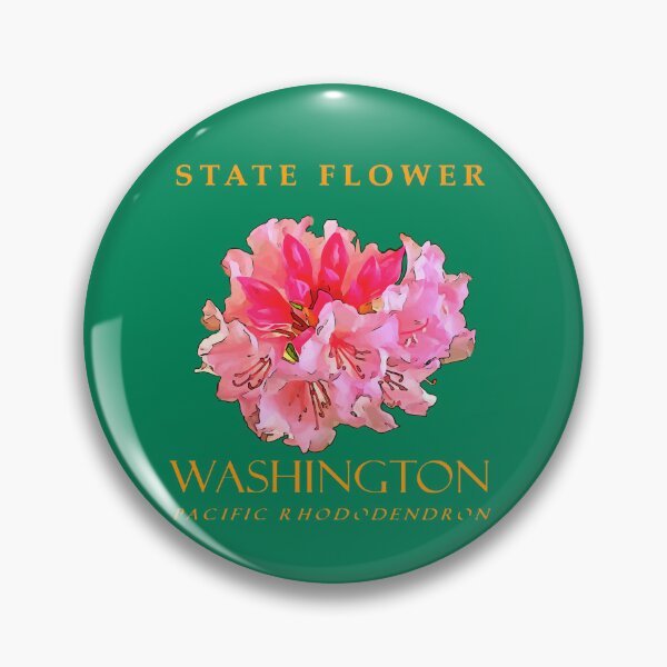Item preview, Washington Territory Flower The Pacific Rhododendron designed and sold by taiche.