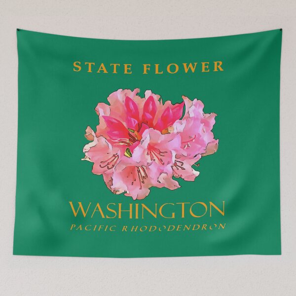 Item preview, Washington Territory Flower The Pacific Rhododendron designed and sold by taiche.