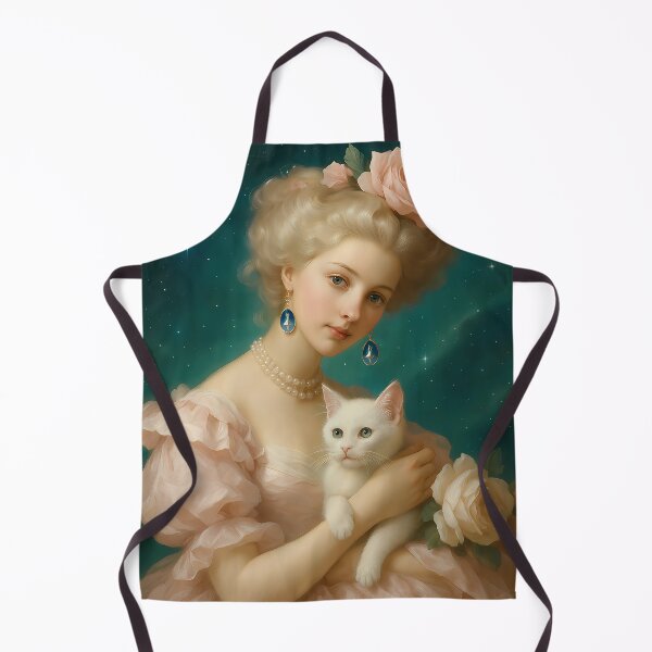 Item preview, Rococo Lady and the White Cat: Titan-Inspired Cosmic Earrings (Original Art by Dee & Zoey) designed and sold by DeenaDee.