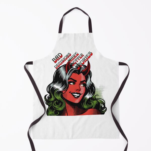 Artikelvorschau, Schlechte Entscheidungen machen bessere Geschichten – Retro Devil Girl Pop Art Design entworfen und verkauft von NSB-Design.