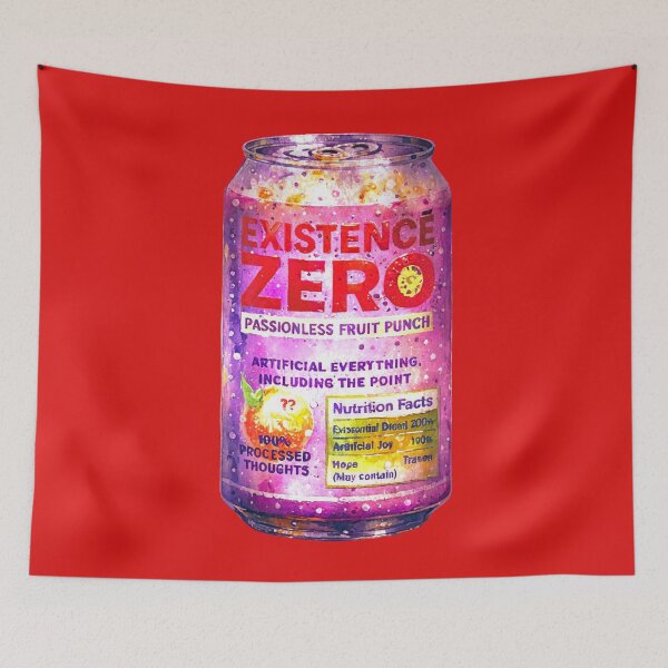 Item preview, Existence Zero – Passionless Fruit Punch Soda Can Design | Existential Dread and Dark Humor Art for Stickers, Tees, and More designed and sold by eatmorvelopator.