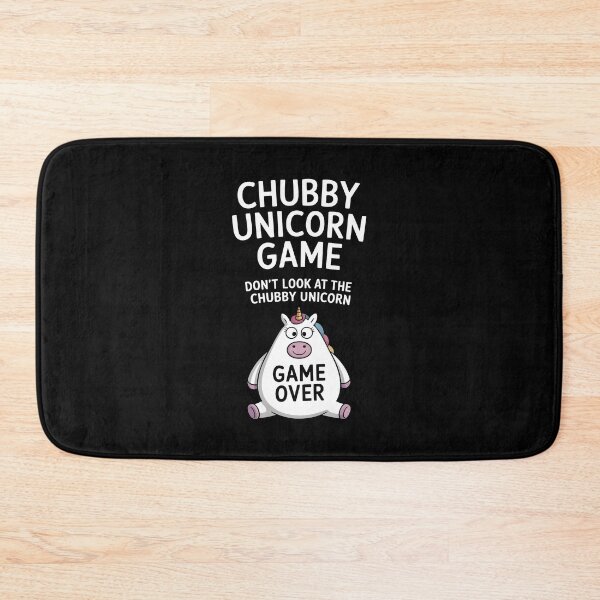 Item preview, Funny Chubby Unicorn Game designed and sold by HeadTurningArt.