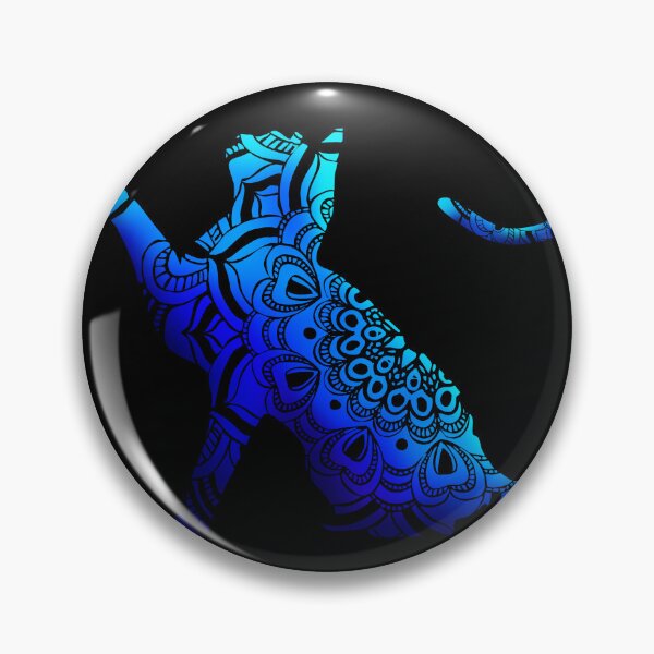 Item preview, Blue and Black Mandala Cats  designed and sold by danitacreate.