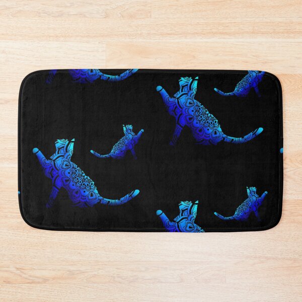 Item preview, Blue and Black Mandala Cats  designed and sold by danitacreate.