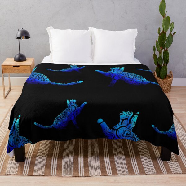Item preview, Blue and Black Mandala Cats  designed and sold by danitacreate.