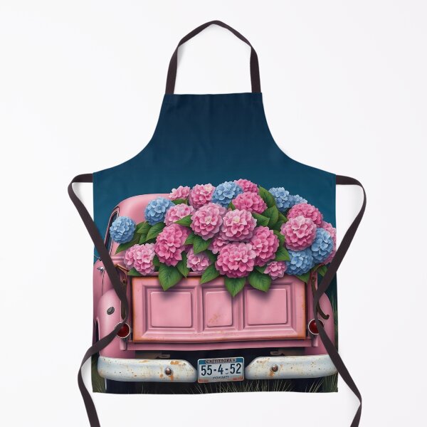 Item preview, Old gardening truck loaded with pink and blue hydrangeas designed and sold by Ponted.