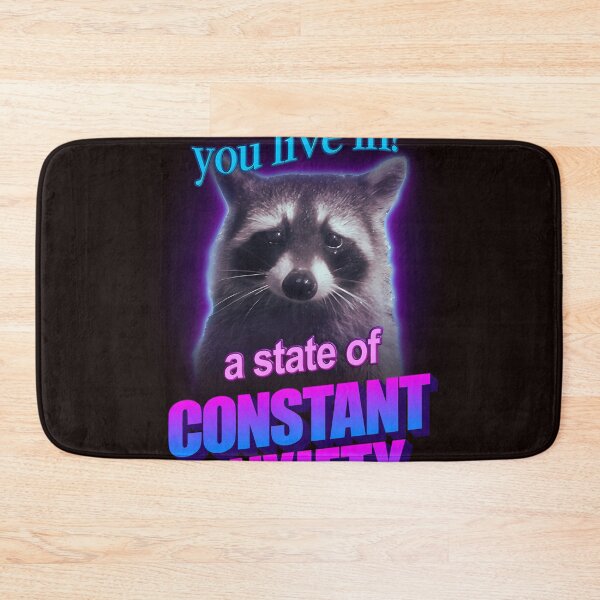 Item preview, What State Do You Live In A State Of Constant Anxiety Raccoon Word Art designed and sold by RUMI-ART-PLANET.