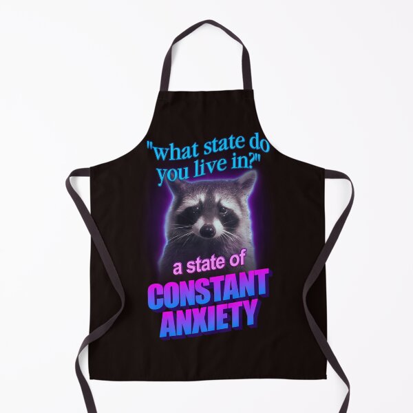 Item preview, What State Do You Live In A State Of Constant Anxiety Raccoon Word Art designed and sold by RUMI-ART-PLANET.