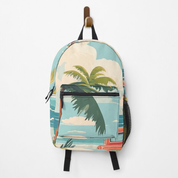 Item preview, Tropical Road Trip - Scenic Beach Drive with Palm Trees designed and sold by Moss and Moon Studio.