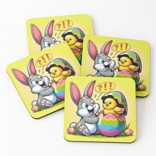Item preview, A rabbit is surprised to see a giant chick born from an Easter egg. designed and sold by SammyMorry.