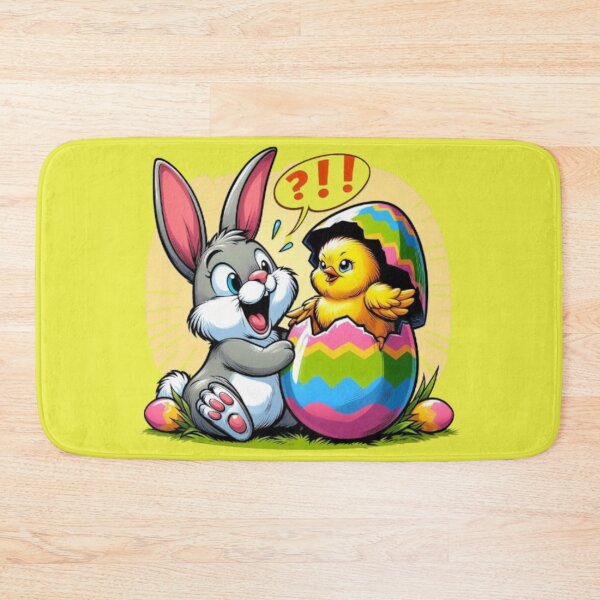Item preview, A rabbit is surprised to see a giant chick born from an Easter egg. designed and sold by SammyMorry.