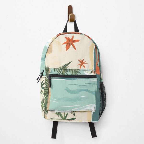 Item preview, Tropical Road Trip - Scenic Beach Drive with Palm Trees designed and sold by Moss and Moon Studio.
