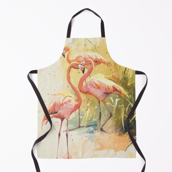 Item preview, Pink Flamingos - Vibrant Watercolor Painting with Splashes of Color designed and sold by Moss and Moon Studio.