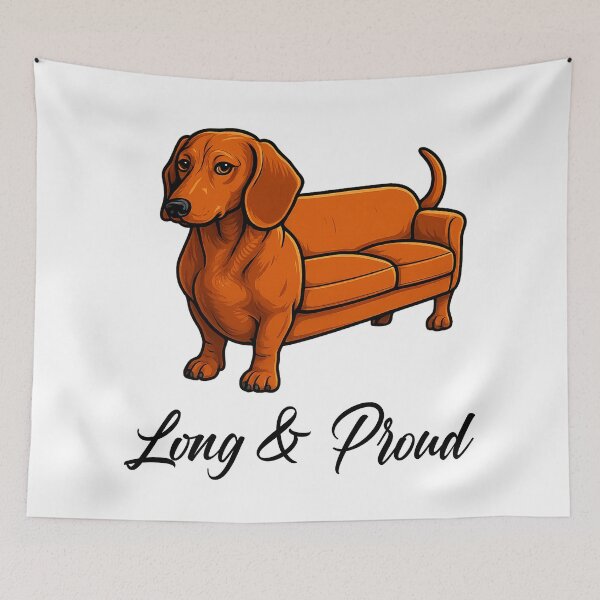 Item preview, Dog Wiener Couch Long And Proud designed and sold by Blok45.