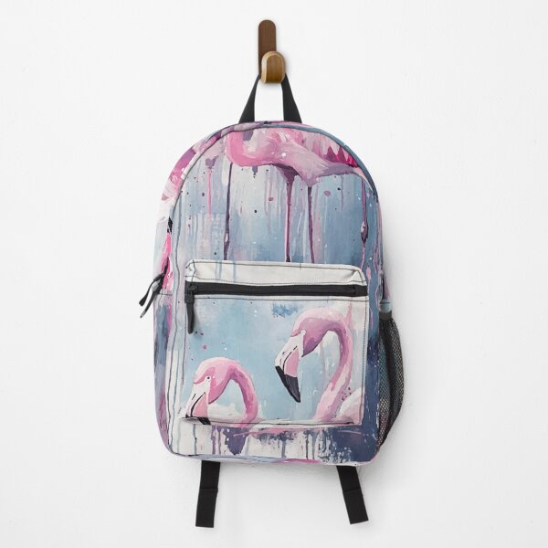 Item preview, Pink Flamingos - Vibrant Watercolor Painting with Splashes of Color designed and sold by Moss and Moon Studio.