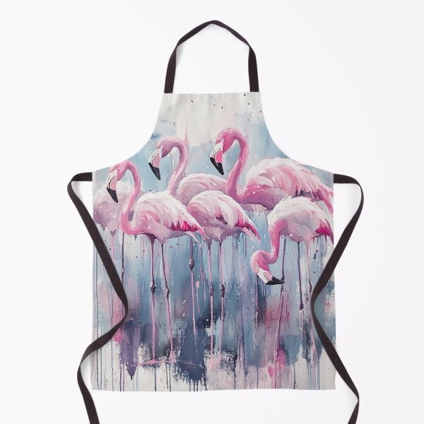 Item preview, Pink Flamingos - Vibrant Watercolor Painting with Splashes of Color designed and sold by Moss and Moon Studio.