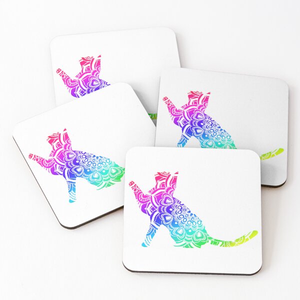 Item preview, Rainbow Mandala Cat designed and sold by danitacreate.