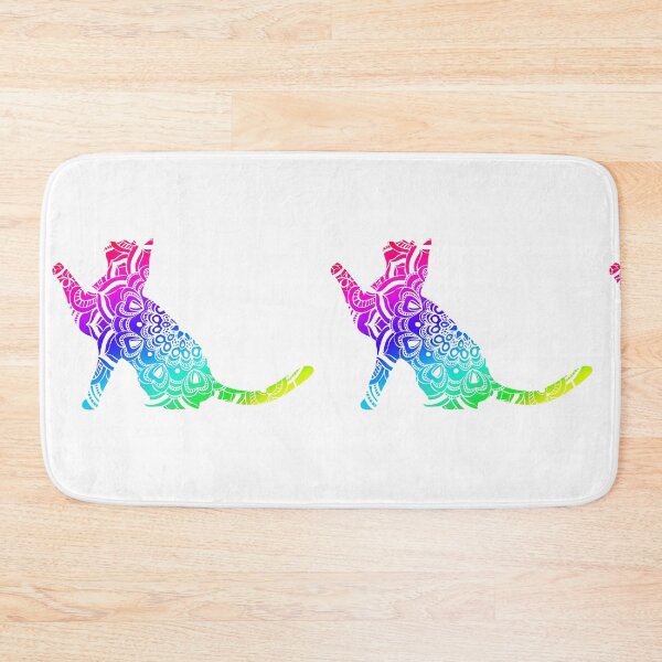Item preview, Rainbow Mandala Cat designed and sold by danitacreate.