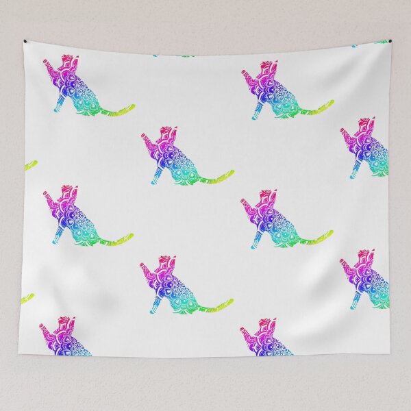 Item preview, Rainbow Mandala Cat designed and sold by danitacreate.