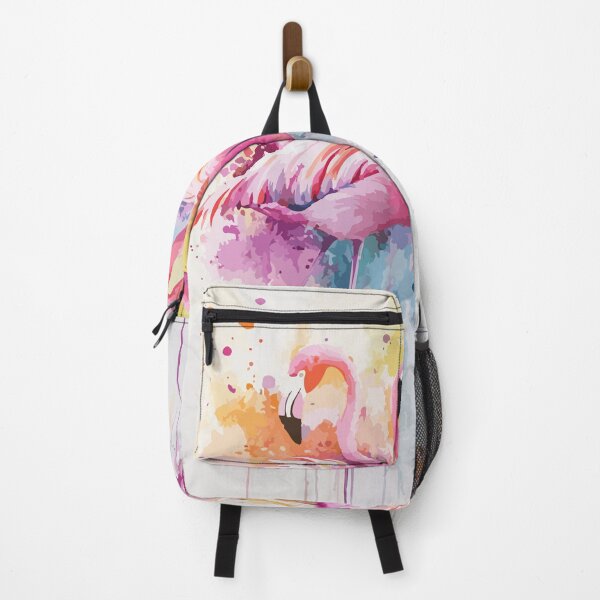 Item preview, Pink Flamingos - Vibrant Watercolor Painting with Splashes of Color designed and sold by Moss and Moon Studio.