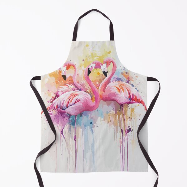 Item preview, Pink Flamingos - Vibrant Watercolor Painting with Splashes of Color designed and sold by Moss and Moon Studio.