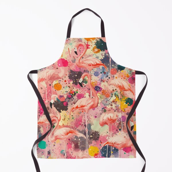 Item preview, Pink Flamingos - Vibrant Watercolor Painting with Splashes of Color designed and sold by Moss and Moon Studio.