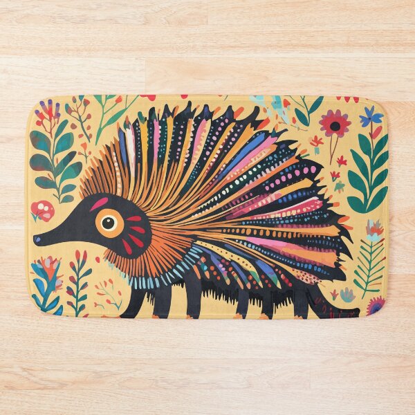 Item preview, Whimsical Folk-Art Echidna Illustration designed and sold by Moss and Moon Studio.