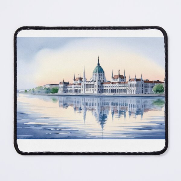 Item preview, Budapest in Watercolor – Reflection of the Parliament on the Danube designed and sold by StormArte.