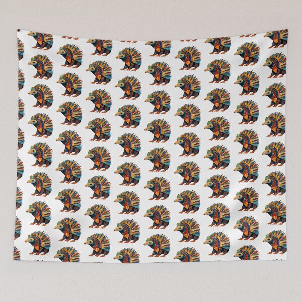 Item preview, Whimsical Folk-Art Echidna Illustration designed and sold by Moss and Moon Studio.