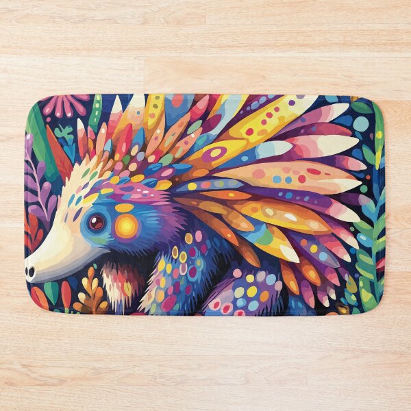 Item preview, Whimsical Folk-Art Echidna Illustration designed and sold by Moss and Moon Studio.