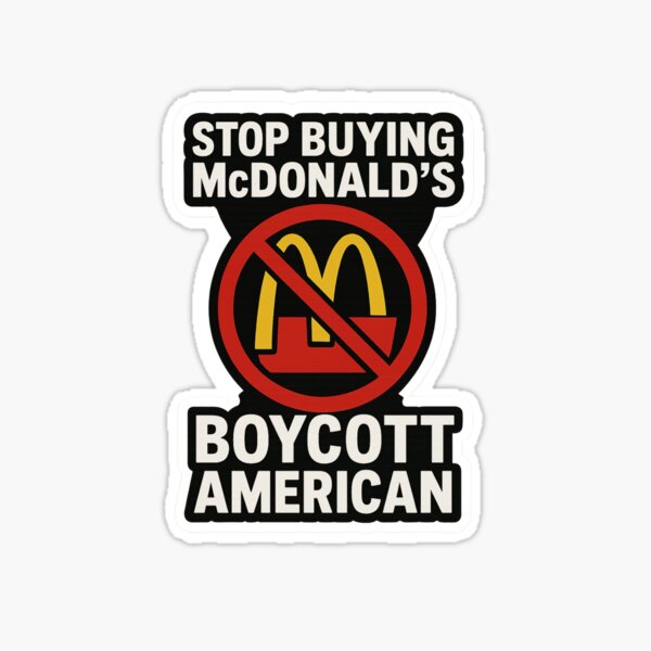 Artikel-Vorschau von „Hört auf, bei McDonald’s zu kaufen – Boykottiert Amerika“ – Globaler Widerstand gegen die US-Wirtschaftspolitik, designt und verkauft von Aryabek.