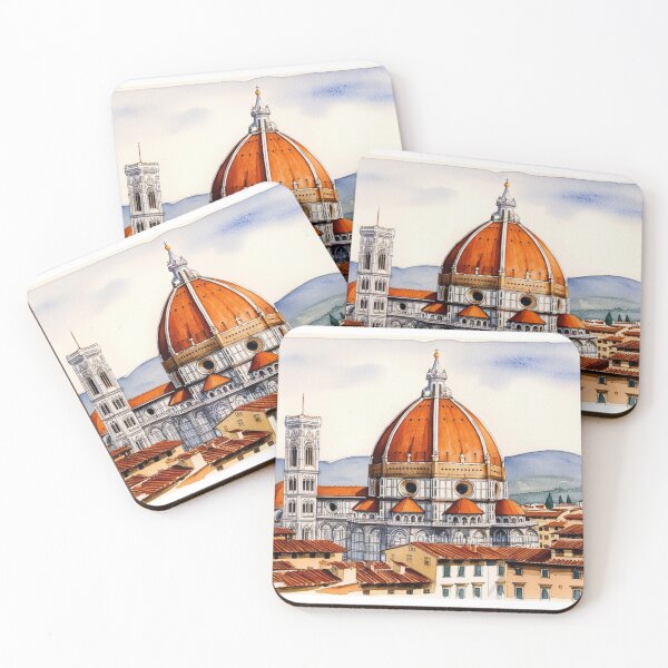 Item preview, Florence in Watercolor – Brunelleschi's Dome among Tuscan Roofs designed and sold by StormArte.