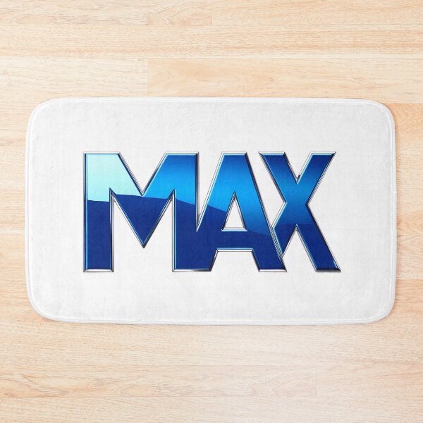 Item preview, MAX – Bold Metallic Blue Chrome Typography designed and sold by RvinJo8.