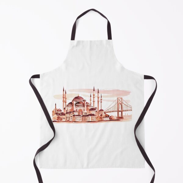 Item preview, Eastern Istanbul – Mosque and Bridge at Sunset in Watercolor designed and sold by StormArte.