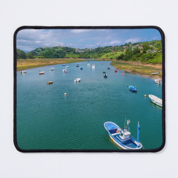 Item preview, Boats on San Vicente de la Barquera Brazo Mayor River Cantabria Spain designed and sold by acceleratorhams.