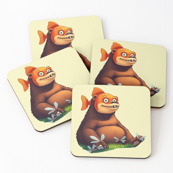 Item preview, Trippi Troppi Fish Bear cartoon designed and sold by EmeraldeaArt.