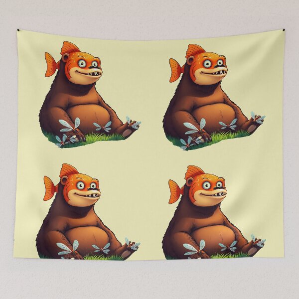Item preview, Trippi Troppi Fish Bear cartoon designed and sold by EmeraldeaArt.