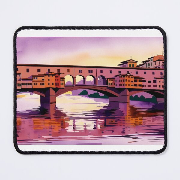 Item preview, Ponte Vecchio at Sunset – Tuscan Romance in Watercolor designed and sold by StormArte.