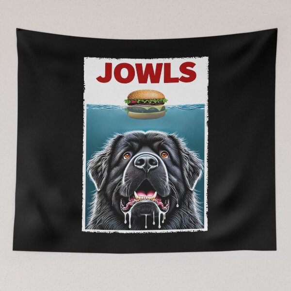 Item preview, Funny Newfoundland and Hamburger Parody Jowls Newfie Dog Lover designed and sold by Kimberley King Art  King Art.