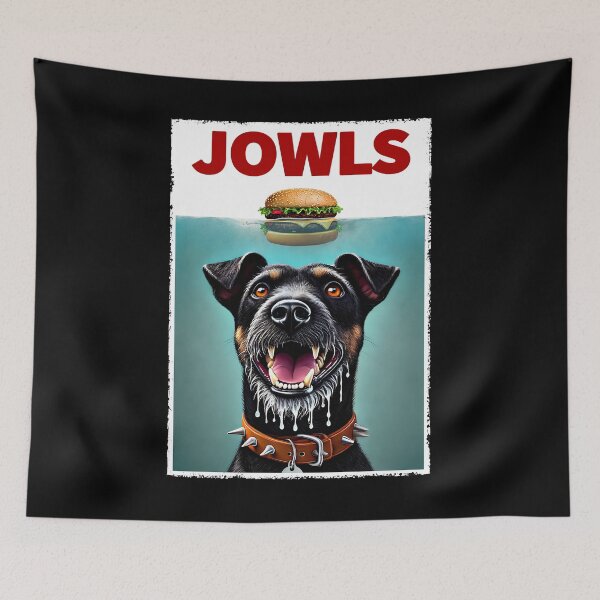 Item preview, Funny Patterdale Terrier and Hamburger Parody Jowls Dog Lover designed and sold by Kimberley King Art  King Art.