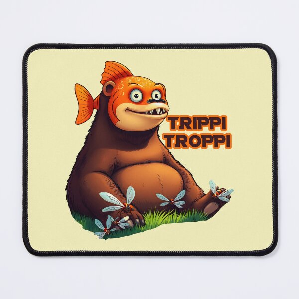Item preview, Trippi Troppi Fish Bear cartoon with name text designed and sold by EmeraldeaArt.